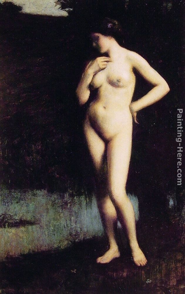 Antony Troncet Standing Nude before the Lake